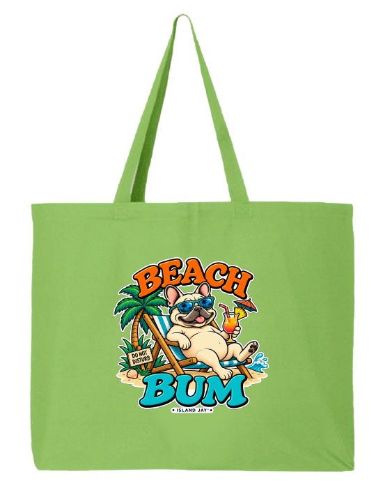 Beach Bum Dog Large Tote