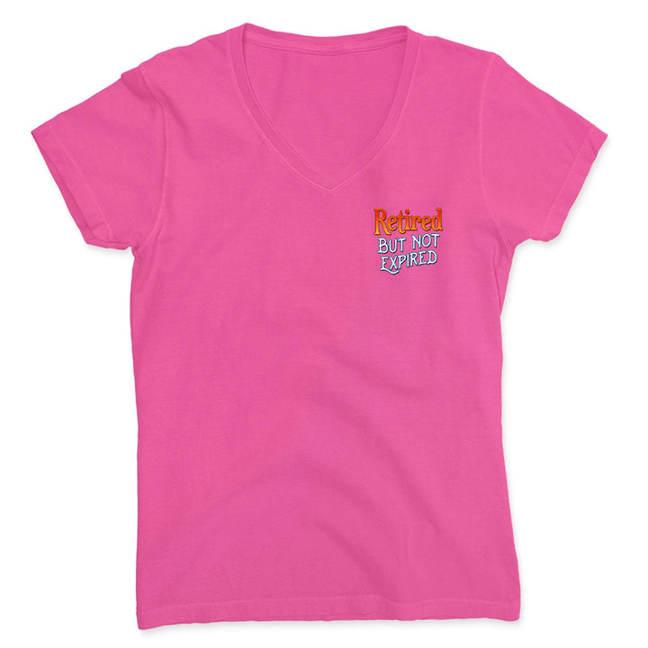 Women's Retired But Not Expired Parrot V-Neck T-Shirt