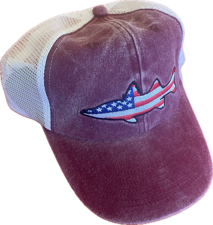 Maroon with Snook shaped US flag