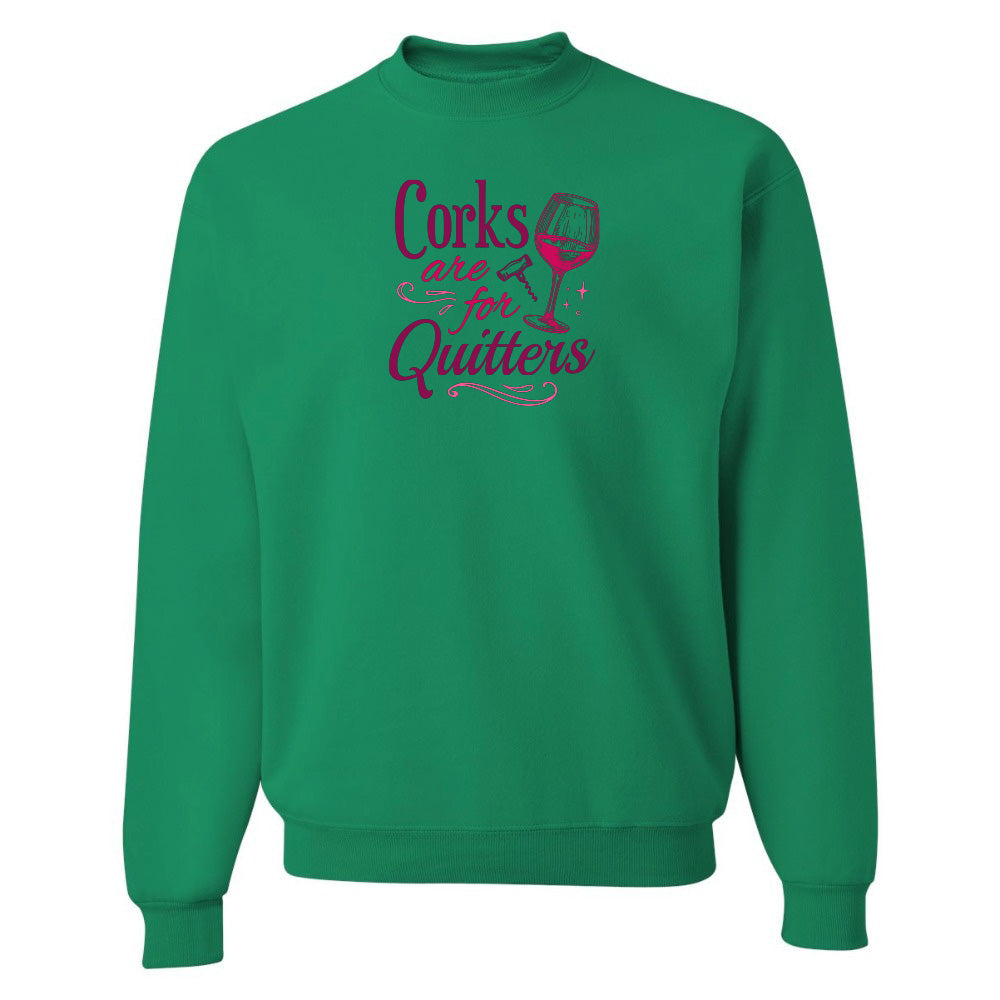 Green sweatshirt with pink text and graphic on a white background