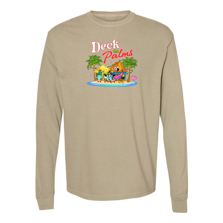 khaki Felicia Deck The Palms long sleeve shirt