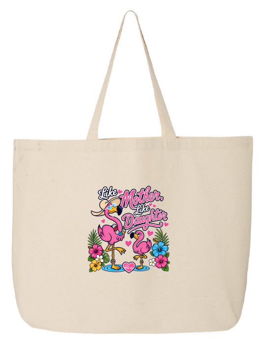 Felicia The Flamingo - Like Mother Like Daughter Beach Tote Bag