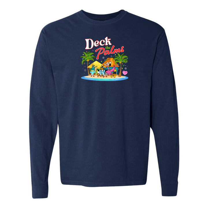 navy Felicia Deck The Palms long sleeve shirt