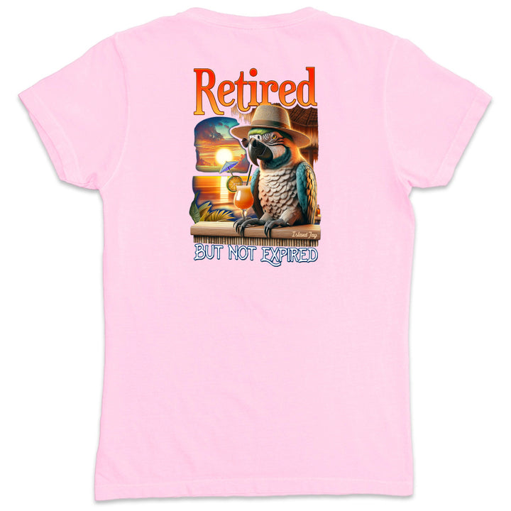 Women's Retired But Not Expired Parrot V-Neck T-Shirt