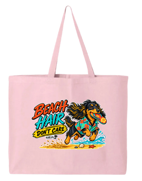 Beach Hair Don't Care Dog Large Tote