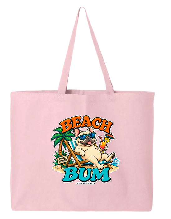 Beach Bum Dog Large Tote