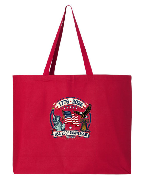 250th US Anniversary - Statue Of Liberty & Eagle Beach Tote Bag