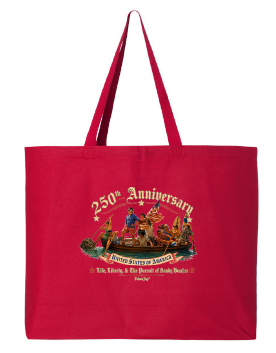 250th US Anniversary - Washington's Beach Landing Beach Tote Bag