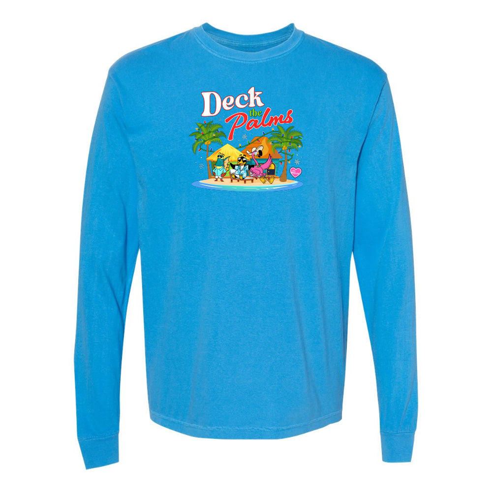 blue Felicia Deck The Palms long sleeve shirt