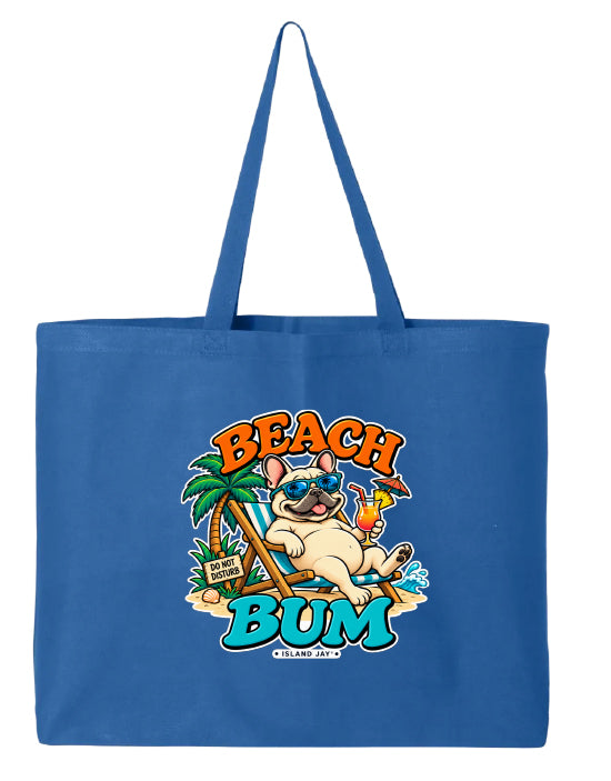 Beach Bum Dog Large Tote