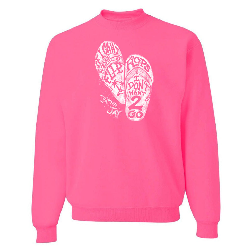 Pink sweatshirt with white graphic design on a white background
