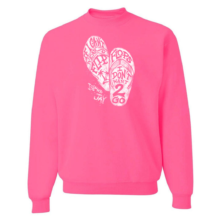 Pink sweatshirt with white graphic design on a white background