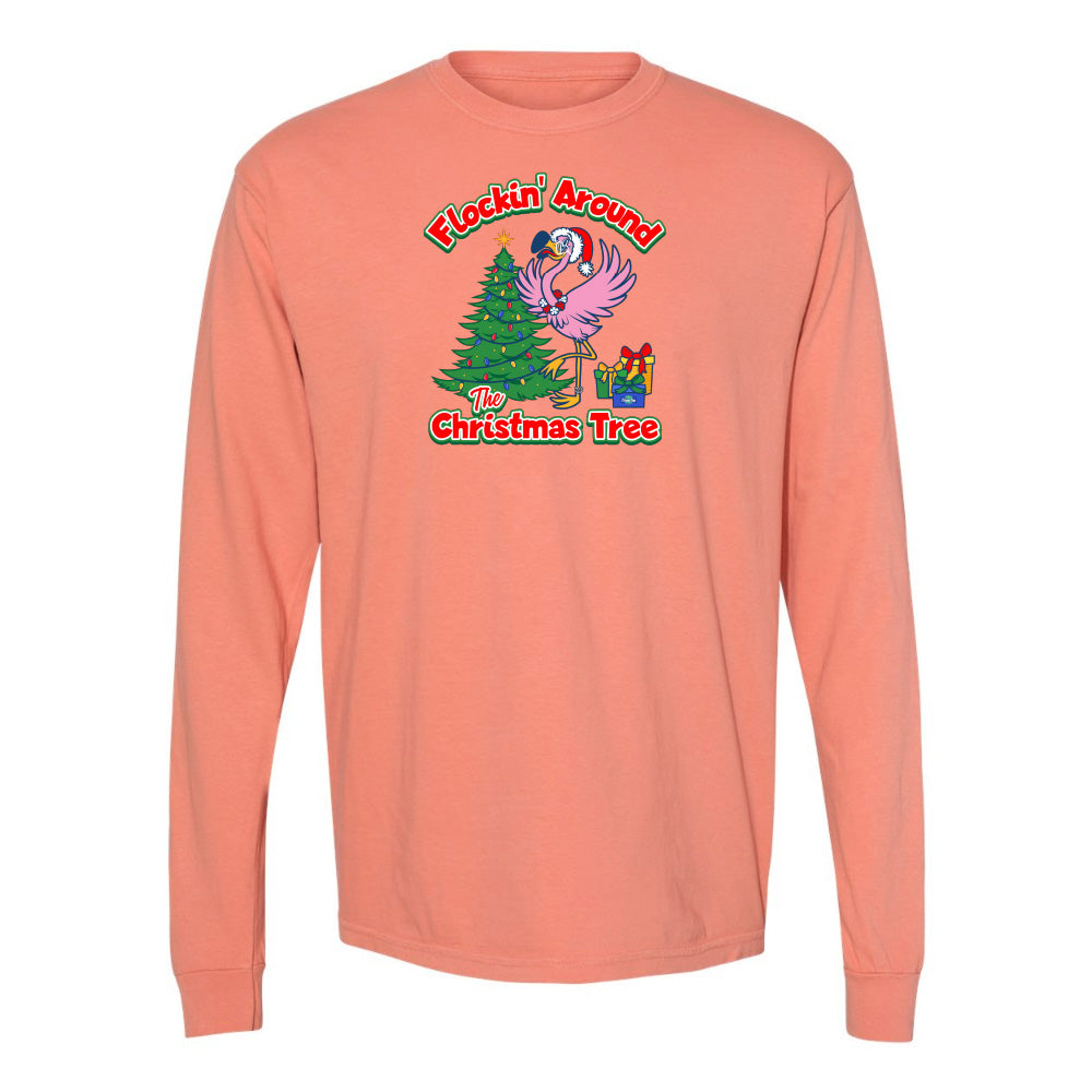 terracotta felicia Flocking around the christmas tree long sleeve shirt