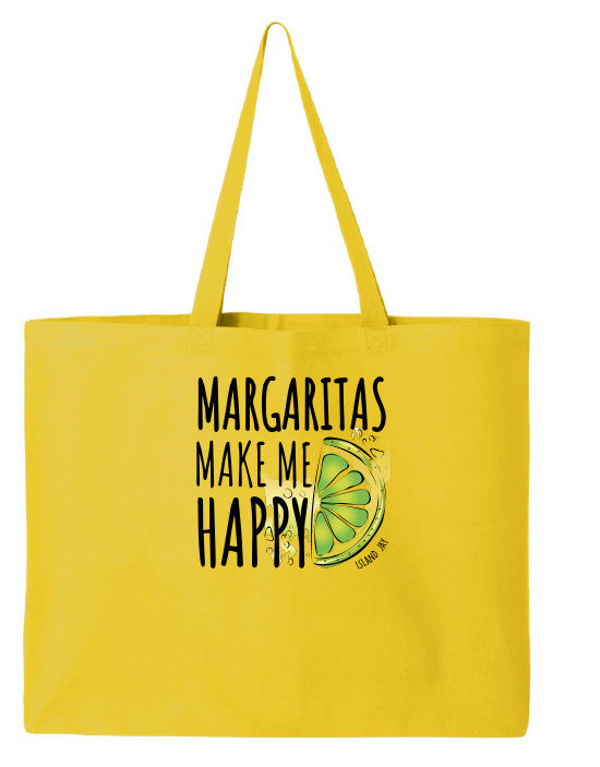 Margaritas Make Me Happy Tote Beach Bag