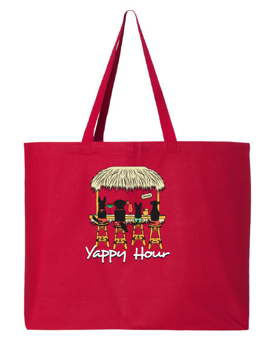 Yappy Hour Dogs Tote Beach Bag