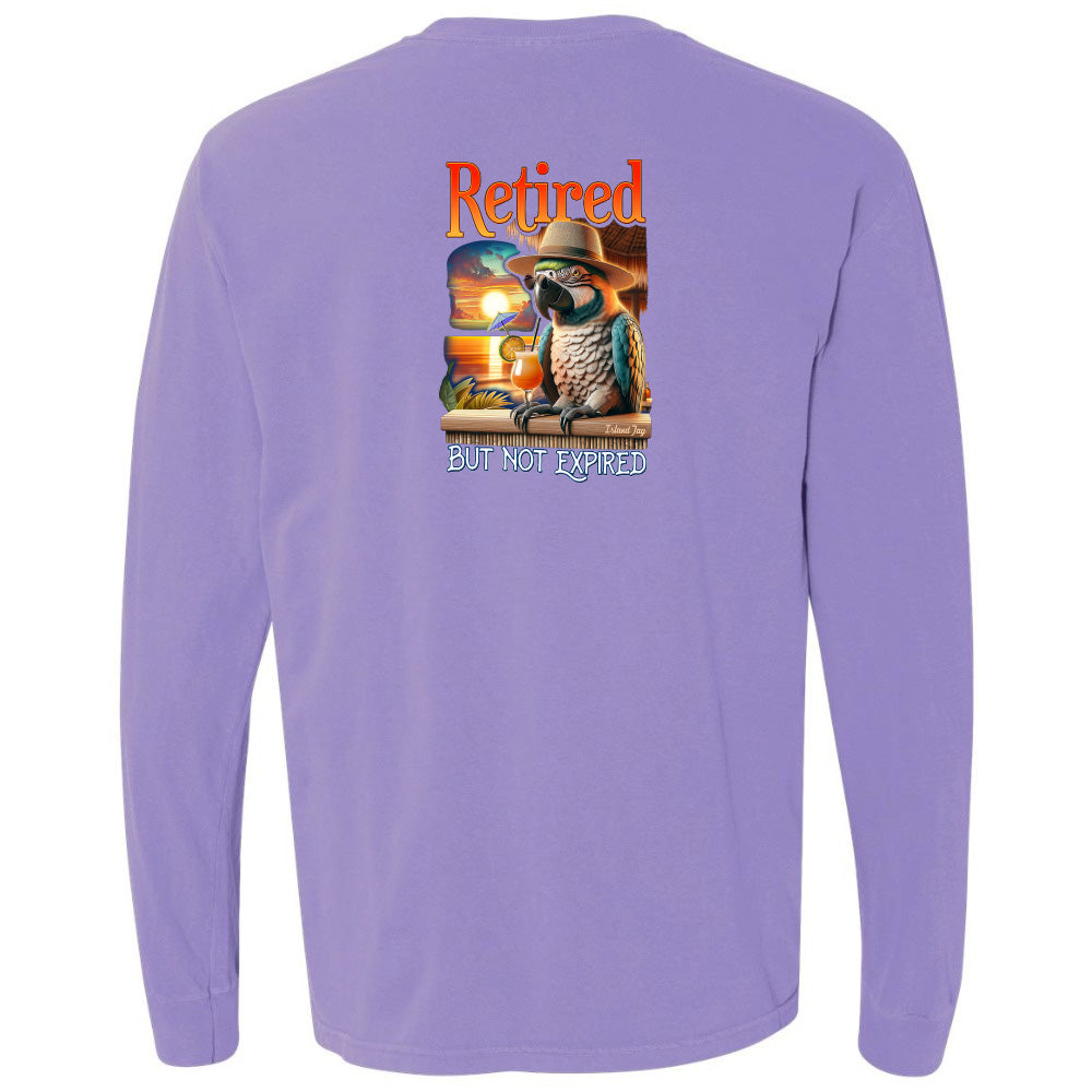Retired But Not Expired Parrot Long Sleeve Shirt