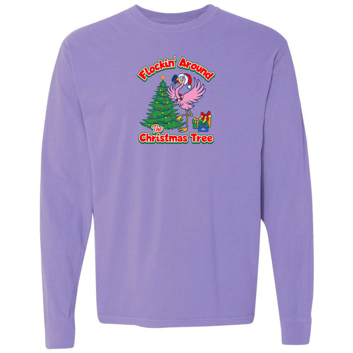 violet felicia Flocking around the christmas tree long sleeve shirt
