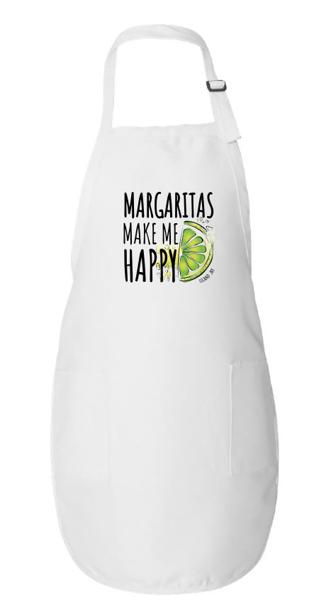 Margaritas Make Me Happy Full-Length Apron