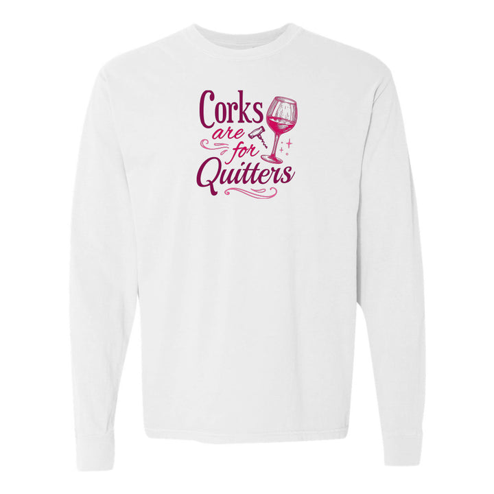White sweatshirt with pink text and wine glass graphic on a white background