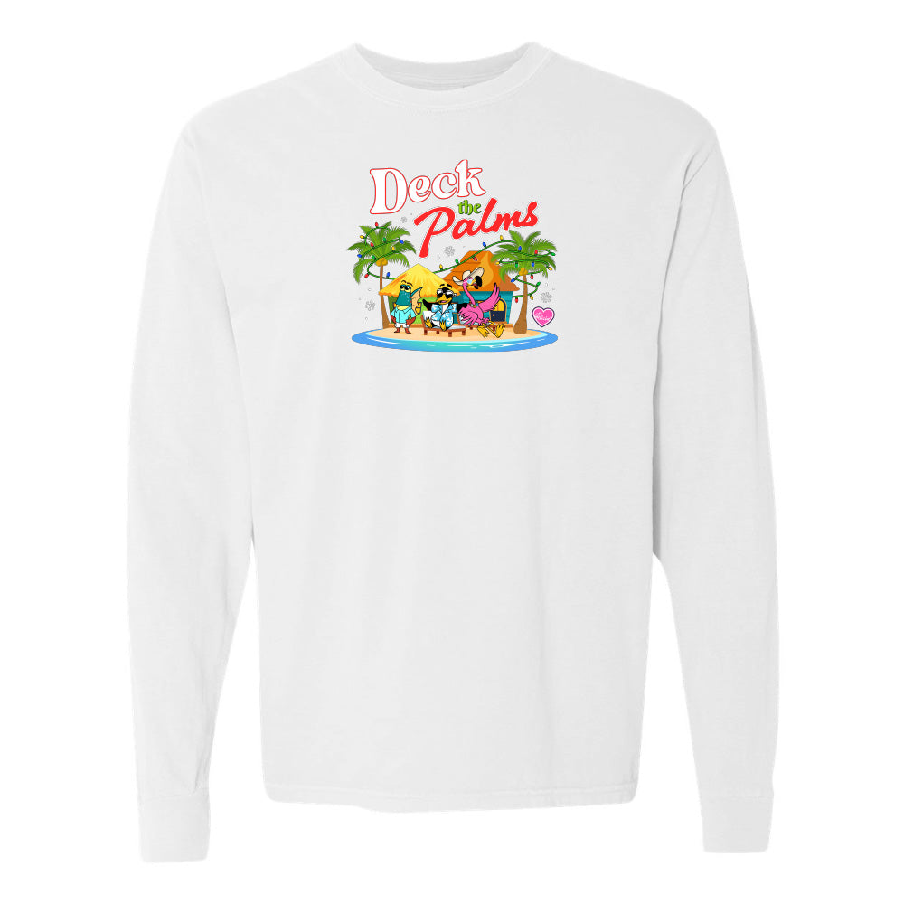 white Felicia Deck The Palms long sleeve shirt