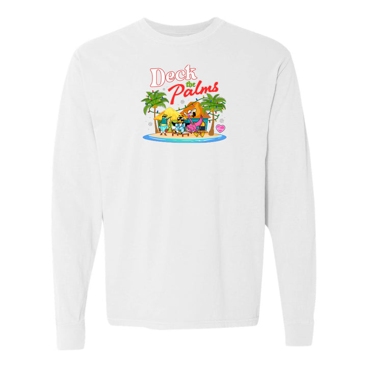 white Felicia Deck The Palms long sleeve shirt