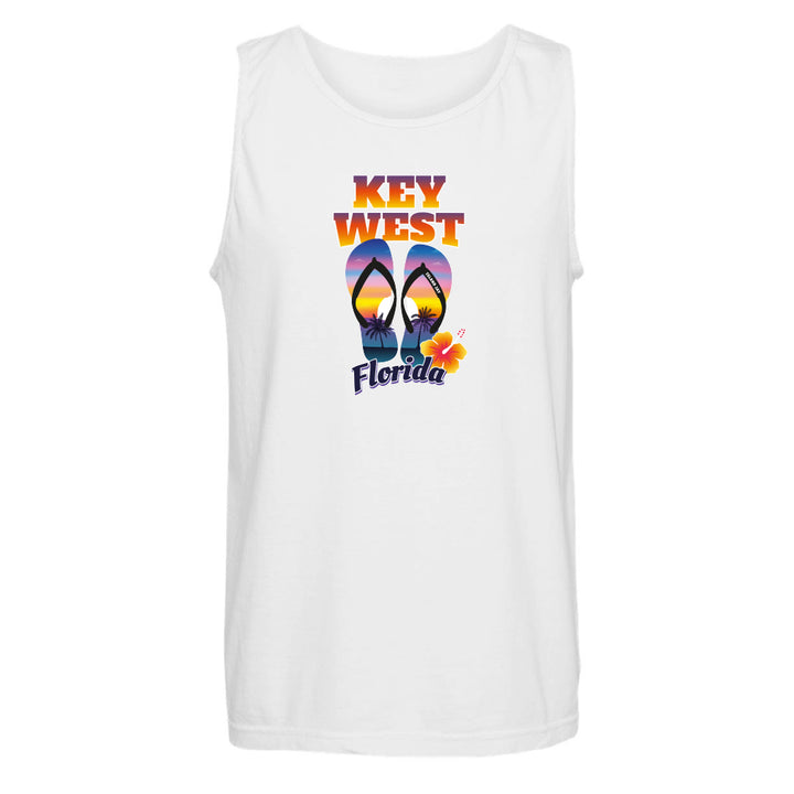 White Key West Flip Flop Tank Top
