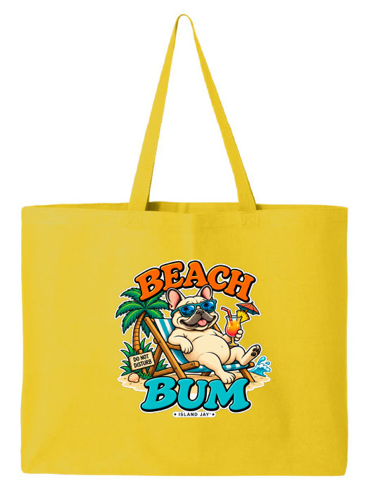 Beach Bum Dog Large Tote