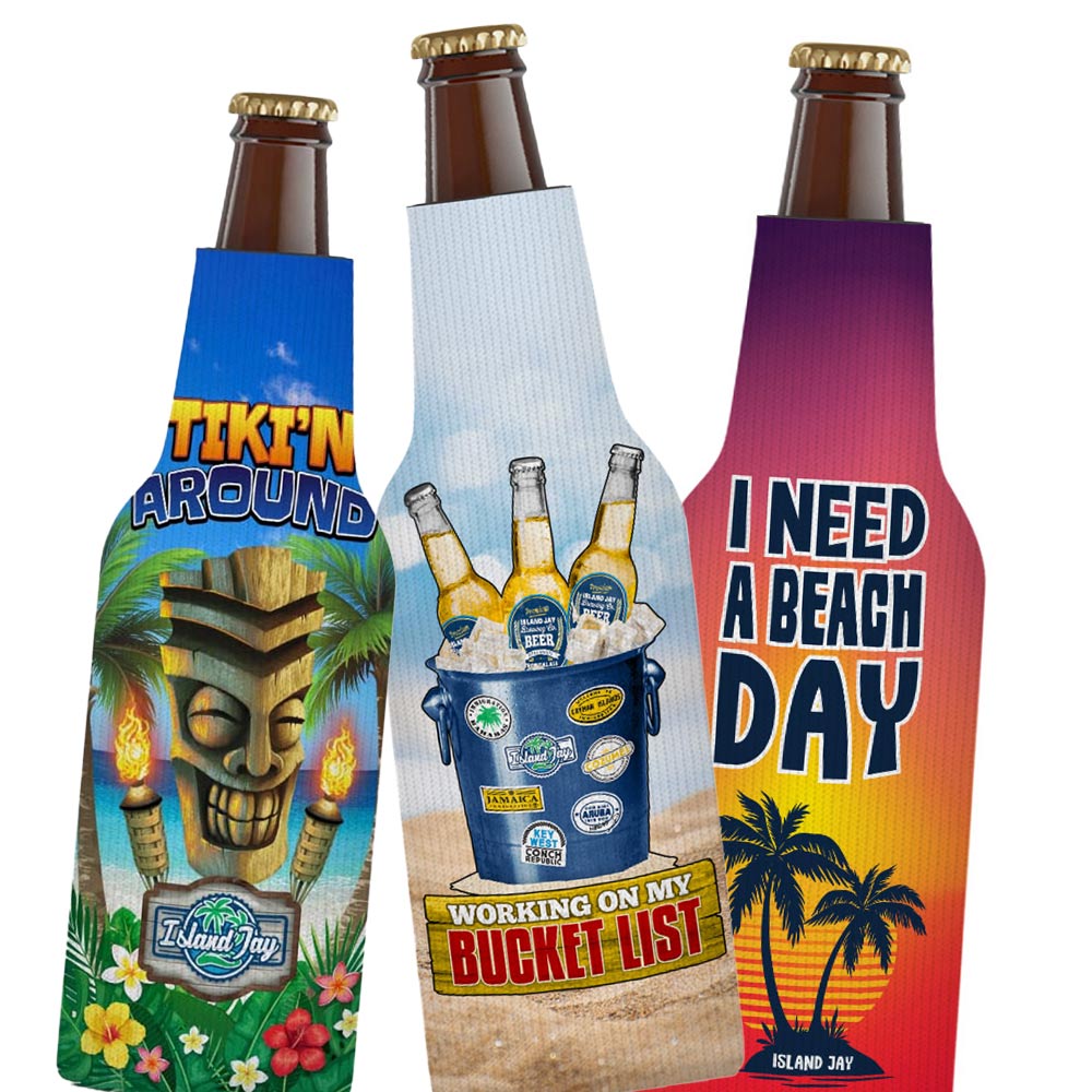 2 Pack Of Mystery Bag Zippered 12oz Neoprene Beer Coolers