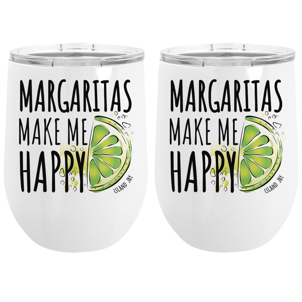 Margaritas Make Me Happy 12oz Insulated Tumbler