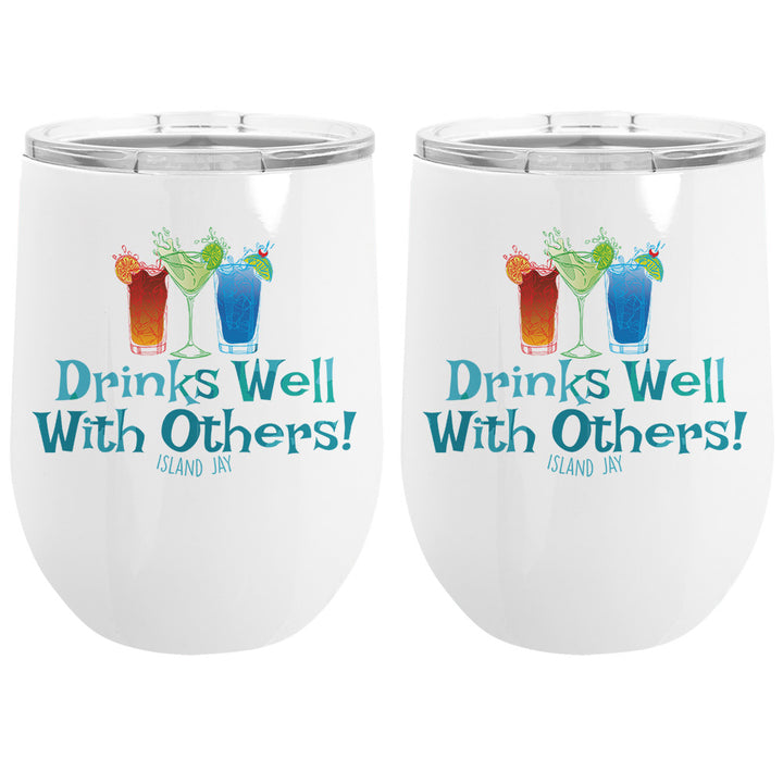 Drinks Well With Others Metal Stemless Wine Tumbler