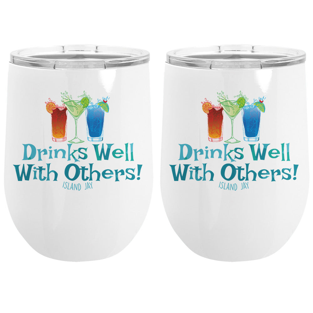 Drinks Well With Others Metal Stemless Wine Tumbler
