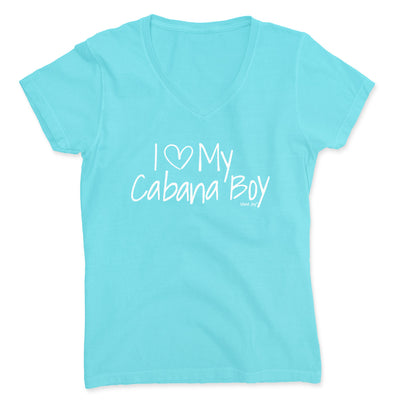 Women's I Love My Cabana Boy V-Neck T-Shirt