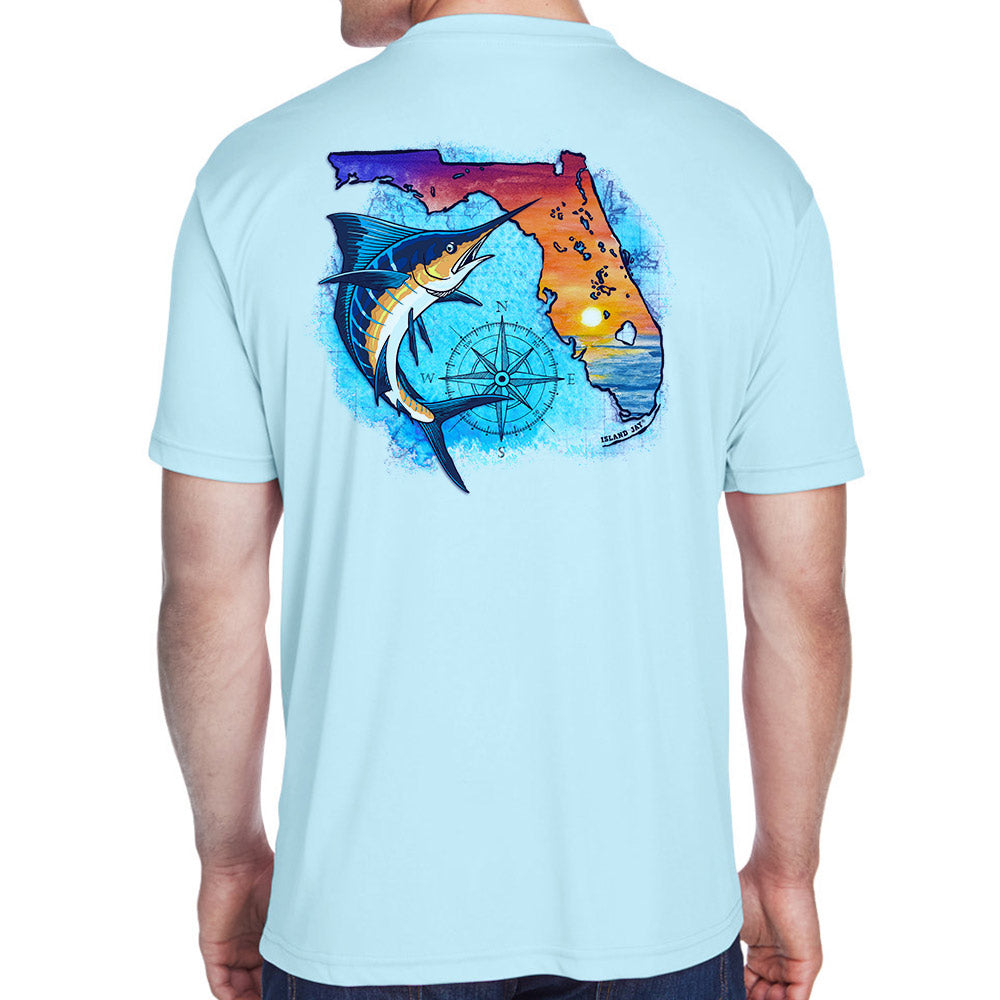 Florida Sailfish Map UV Performance Shirt