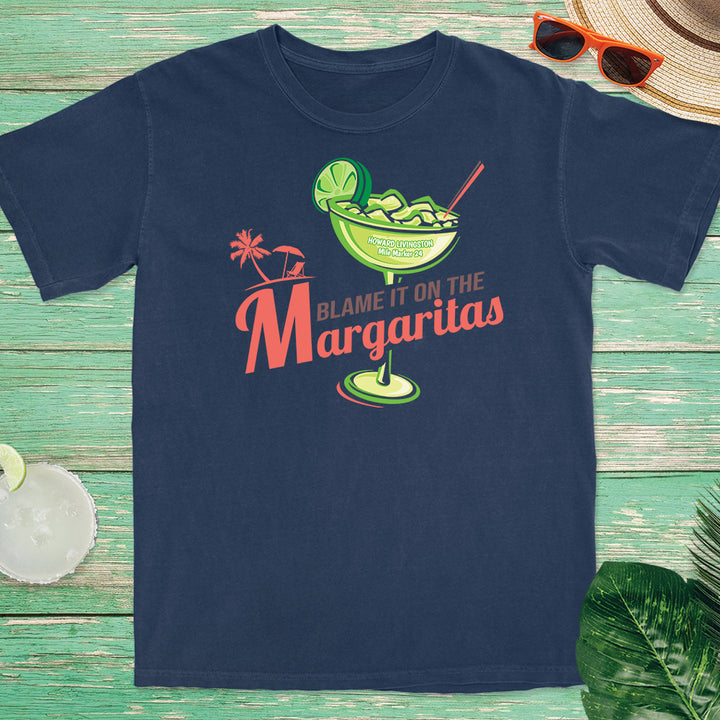 Howard Livingston Blame It On the Margaritas T-Shirt Navy