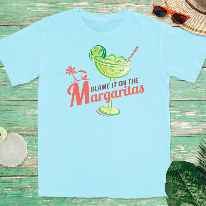 Howard Livingston Blame It On the Margaritas T-Shirt Chambray Light Blue