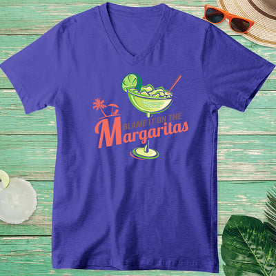 Women's Howard Livingston Blame It On the Margaritas V-Neck T-Shirt Purple