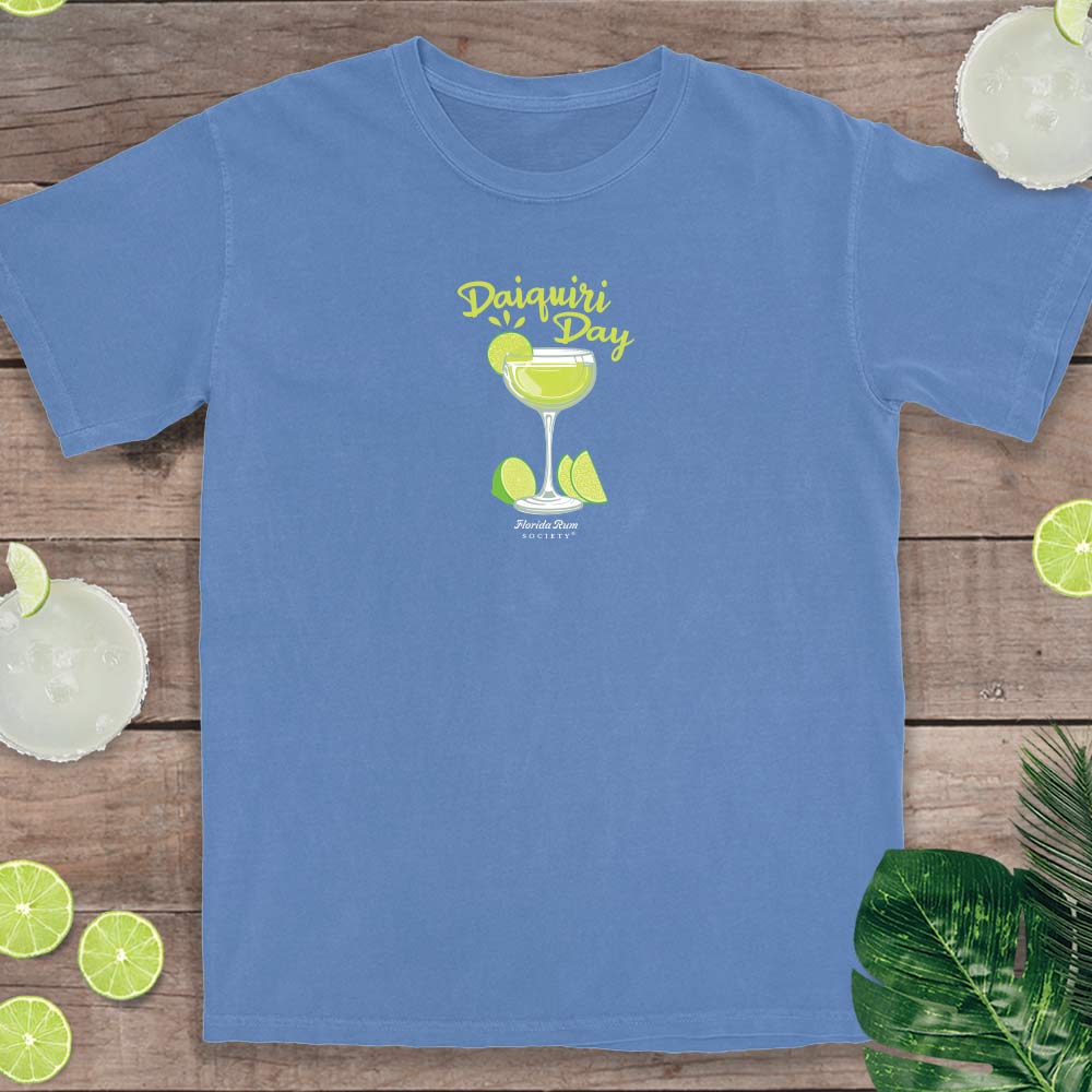 Florida Rum Society Daiquiri Day T-shirt Flo Blue