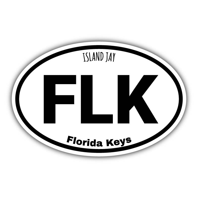 Florida Keys Euro Die Cut Beach Sticker
