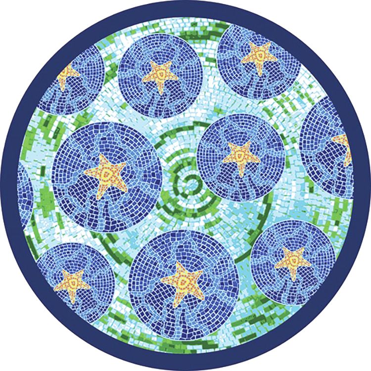 Round Beach Towel - Mosaic 63"