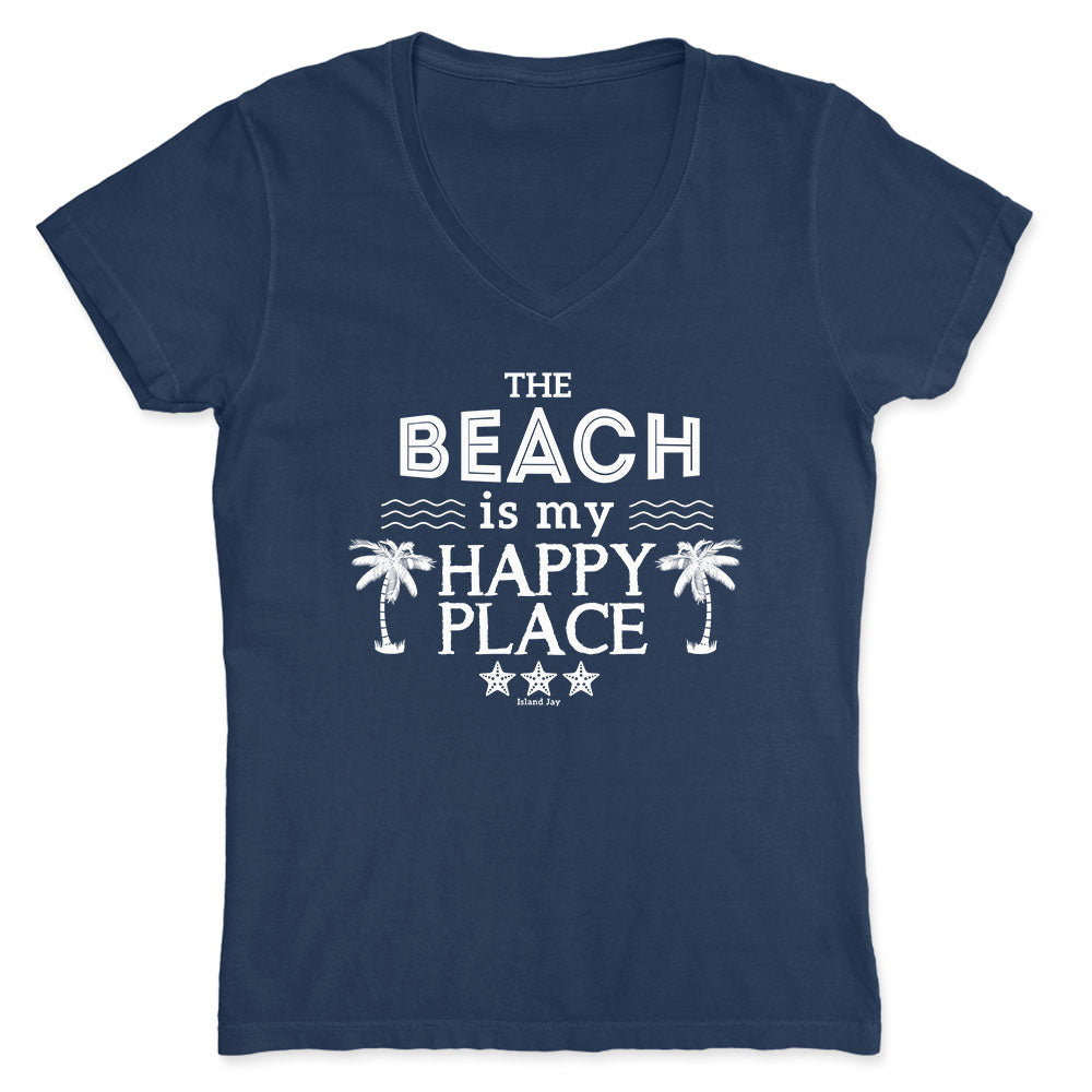 Women's The Beach is my Happy Place V-Neck