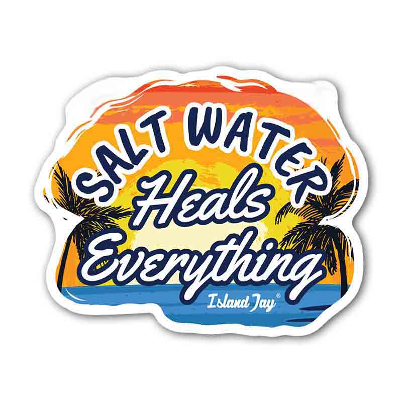 Salt Water Heals Everything Beach Sticker