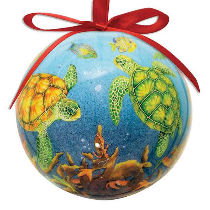 Cape Shore Sea Turtle Reef Ball Ornament