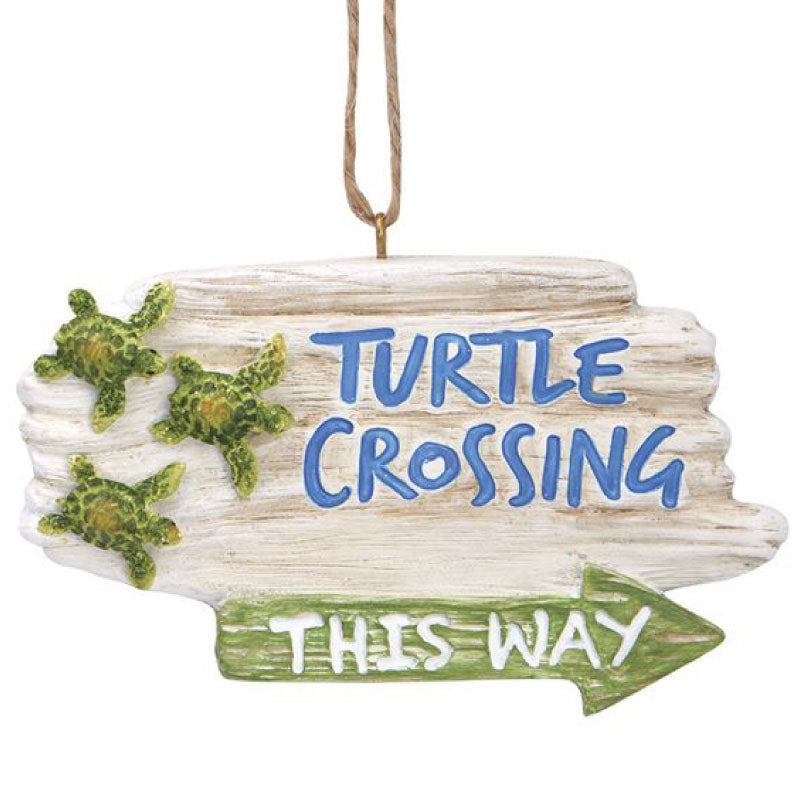 Cape Shore Turtle Crossing Sign Ornament