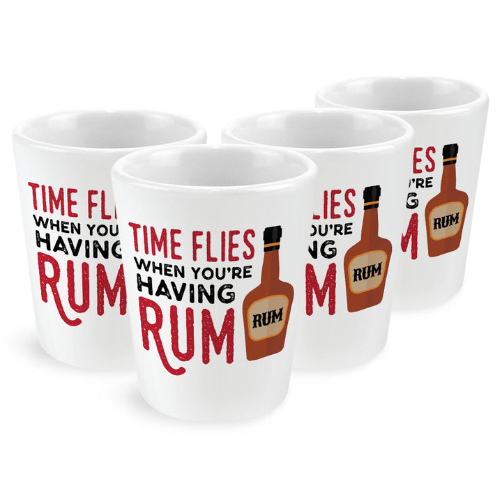 Time Flies When You're Having Rum Shot Glass