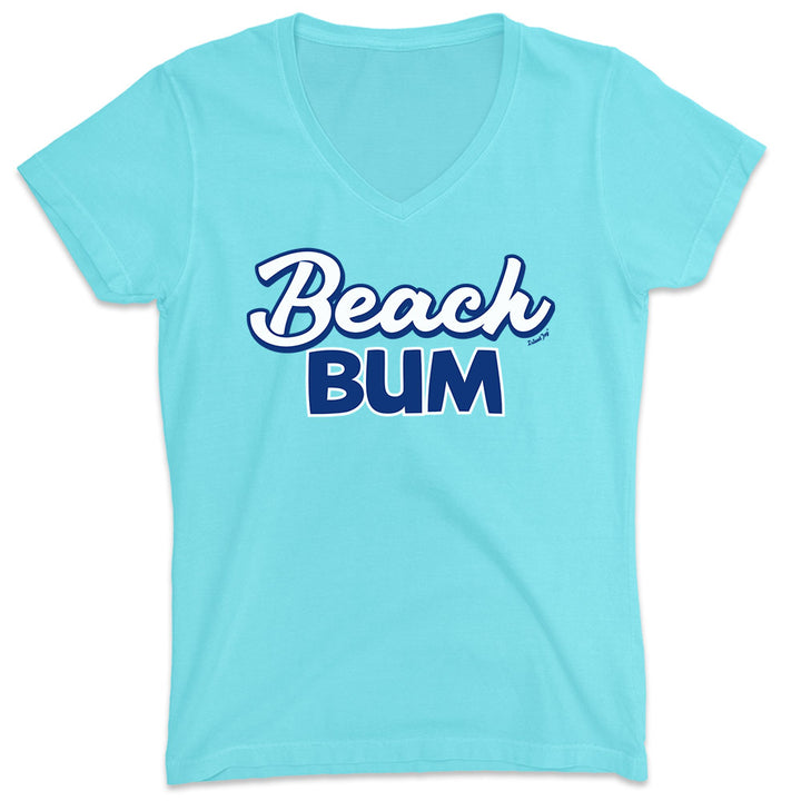 Women's Beach Bum V-Neck T-Shirt Aqua