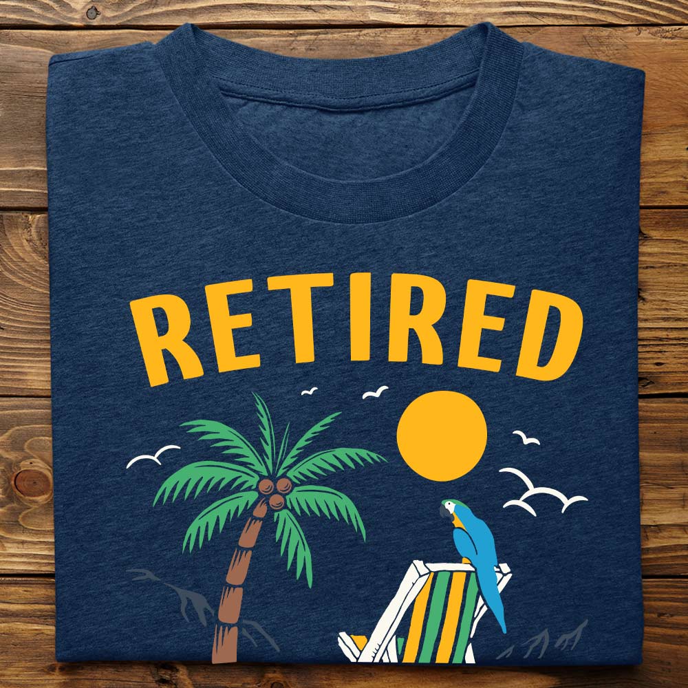 Retired But Not Expired Daytripper Tee Heather Navy