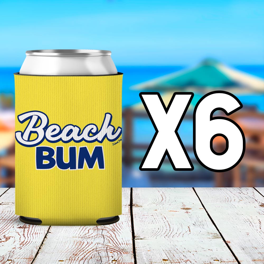 Beach Bum Can Cooler Sleeve 6 Pack