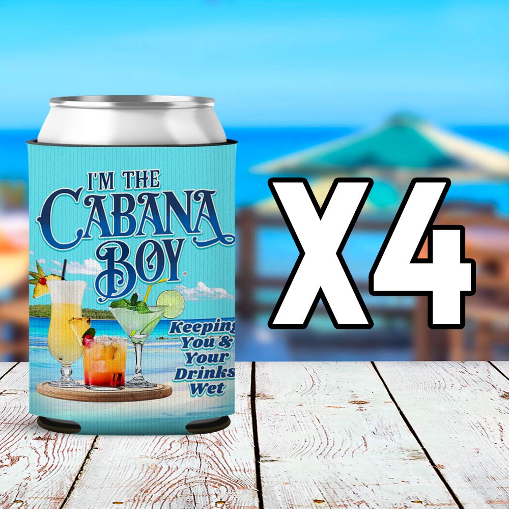 I'm The Cabana Boy - Keeping Your Drinks Wet Can Cooler Sleeve 4 Pack