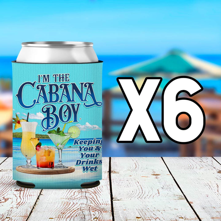 I'm The Cabana Boy - Keeping Your Drinks Wet Can Cooler Sleeve 6 Pack