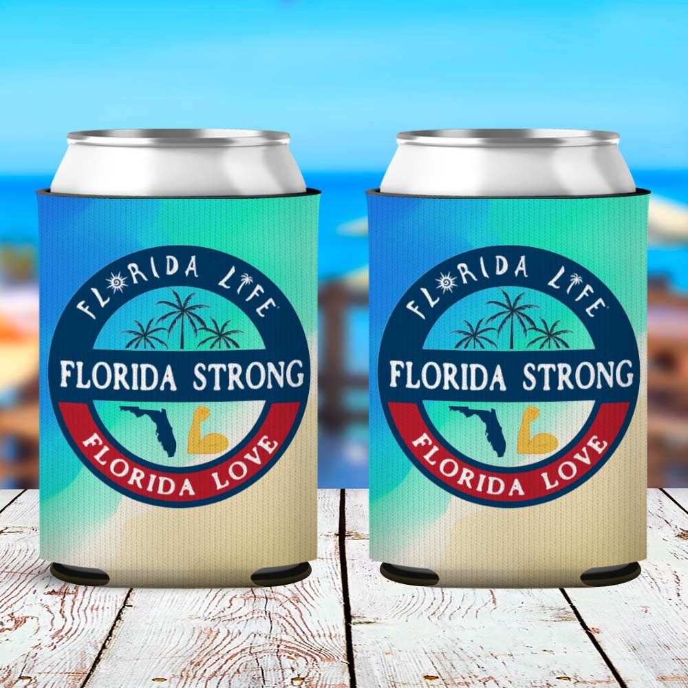 Florida Strong Florida Love Neoprene Can Cooler